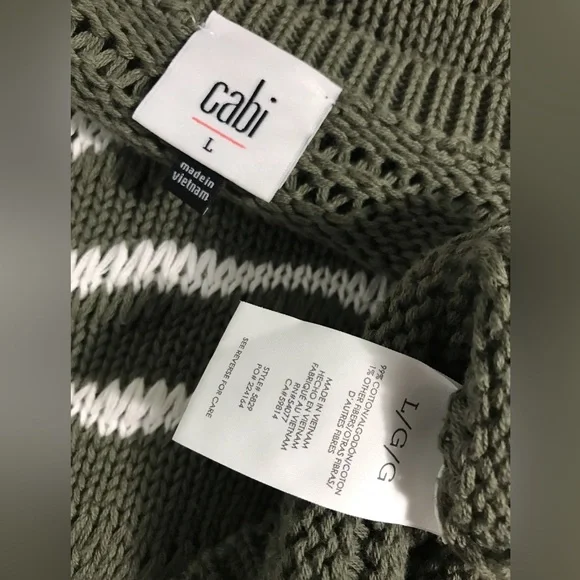 Cabi Olive Green Pullover Sweatier L - Picture 5 of 5